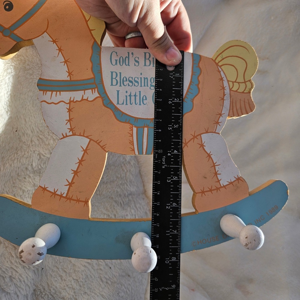Vintage Rocking Horse Wall Decor‎ God's Biggest Blessings Are Little Ones baby - Picture 6 of 10